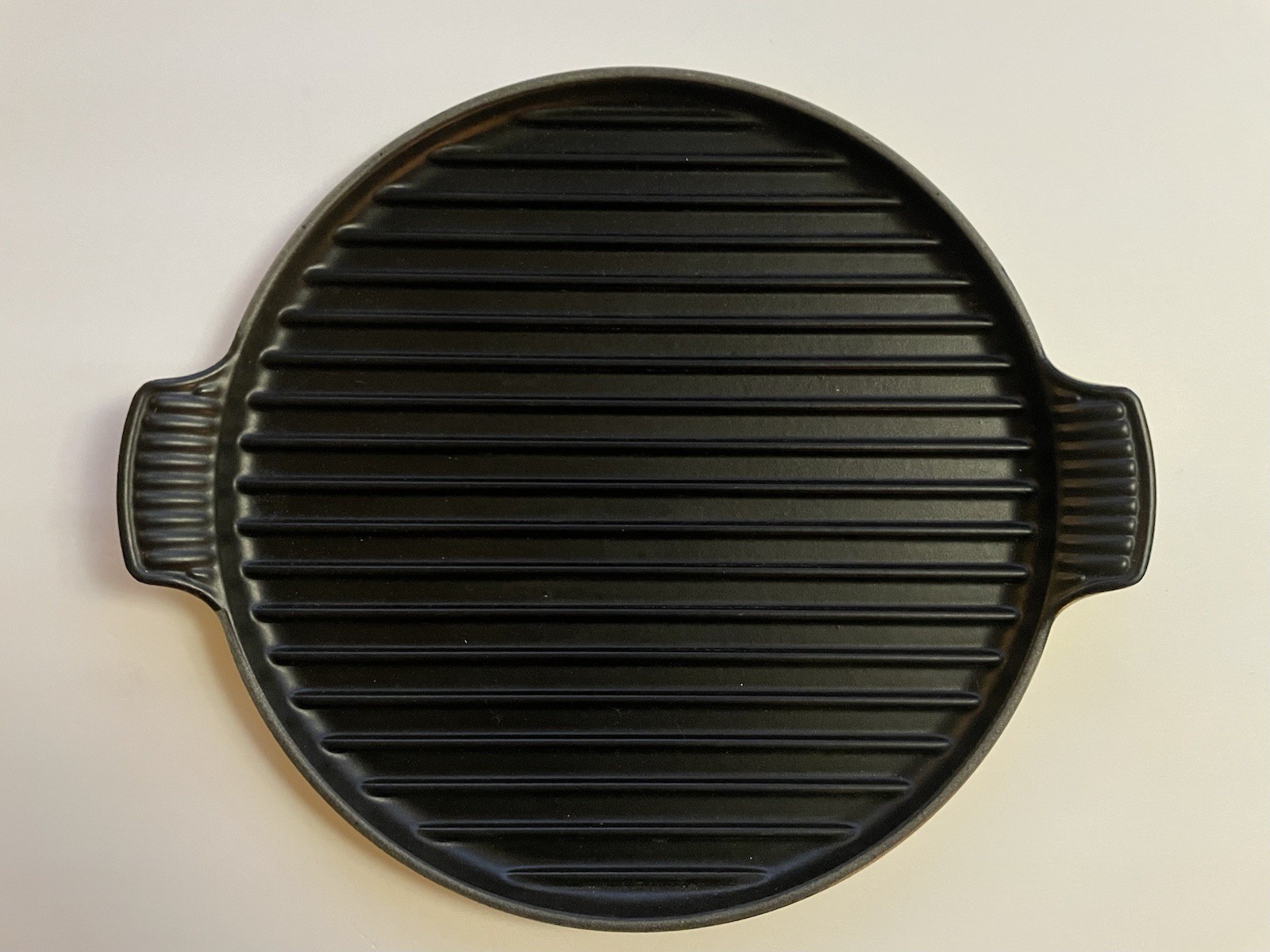 Le Creuset Yellow Soleil Enamel Cast Iron Grill Pan France 12.5” Double Handles