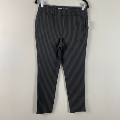 Old Navy High-Rise Pixie Skinny Ankle Pants Size 6 Gray Pinstripe Stretch