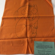 Vintage Rittermere Aussie Hooked Rug Pattern NOS Orange Scottish Burlap Koala