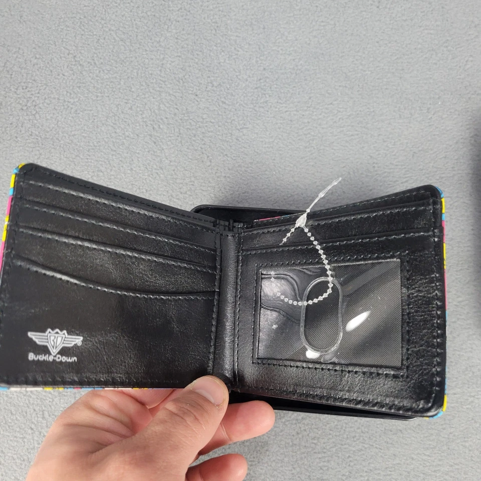 Carteira dobrável colagem Bob Esponja com fivela calça quadrada e amigos com estojo de metal - Imagem 2 de 4