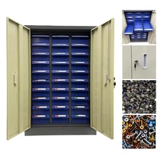30 Large Drawers Parts Cabinet with Door Bolt Nut Tool Storage Cabinet Locker