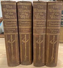 The Winning of the West Theodore Roosevelt 1900 Alleghany Edition Vol I-IV MAPS