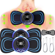 2PCS Portable Mini Electric Neck Back Massager Cervical Massage Back Stimulato