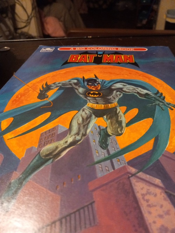 BATMAN Coloring Golden Book Vintage 1989 Unused 