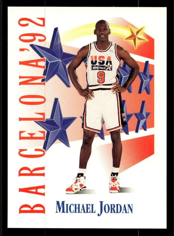 1991-92 SkyBox #534 Michael Jordan USA Barcelona '92 MINT NO RESERVE!