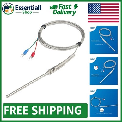 High Accuracy K-Type Thermocouple Sensor 2M Wire, 100mm Probe for Professionals