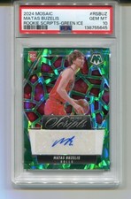 2024 Panini Mosaic Matas Buzelis Rookie Scripts Green Ice Auto PSA 10