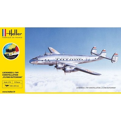 HELLER 56393 MAQUETTE AVION STARTER KIT 749 CONSTELLATION (FLYING DUTCHMAN) 1/72