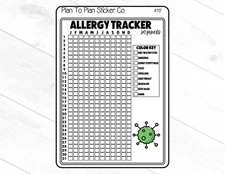 4117~~Allergy Tracker Planner Stickers.
