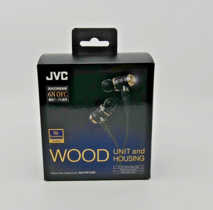 JVC HA-FX1100 イヤホン JVC Kenwood In-Ear Headphones HA-FX1100 WOOD UNIT High-resolution