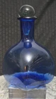Hand-Made Cobalt Blue Decanter W/Crystal Stopper - Blenko Glass Co