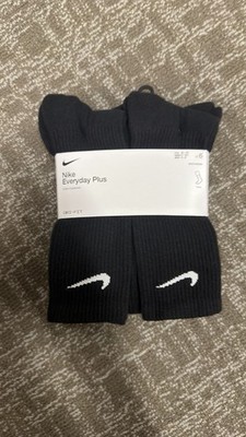 Nike Everyday Plus Dri-FIT Cushioned Crew Socks Black 6 Pairs Men s L