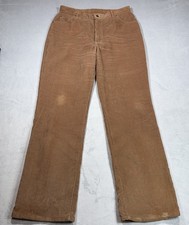 Vintage LL Bean Corduroy Women  s Pants Brown Straight Leg Size 18 Made In USA