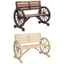 Outsunny Panchina da Giardino a 2 Posti a Doghe in Legno