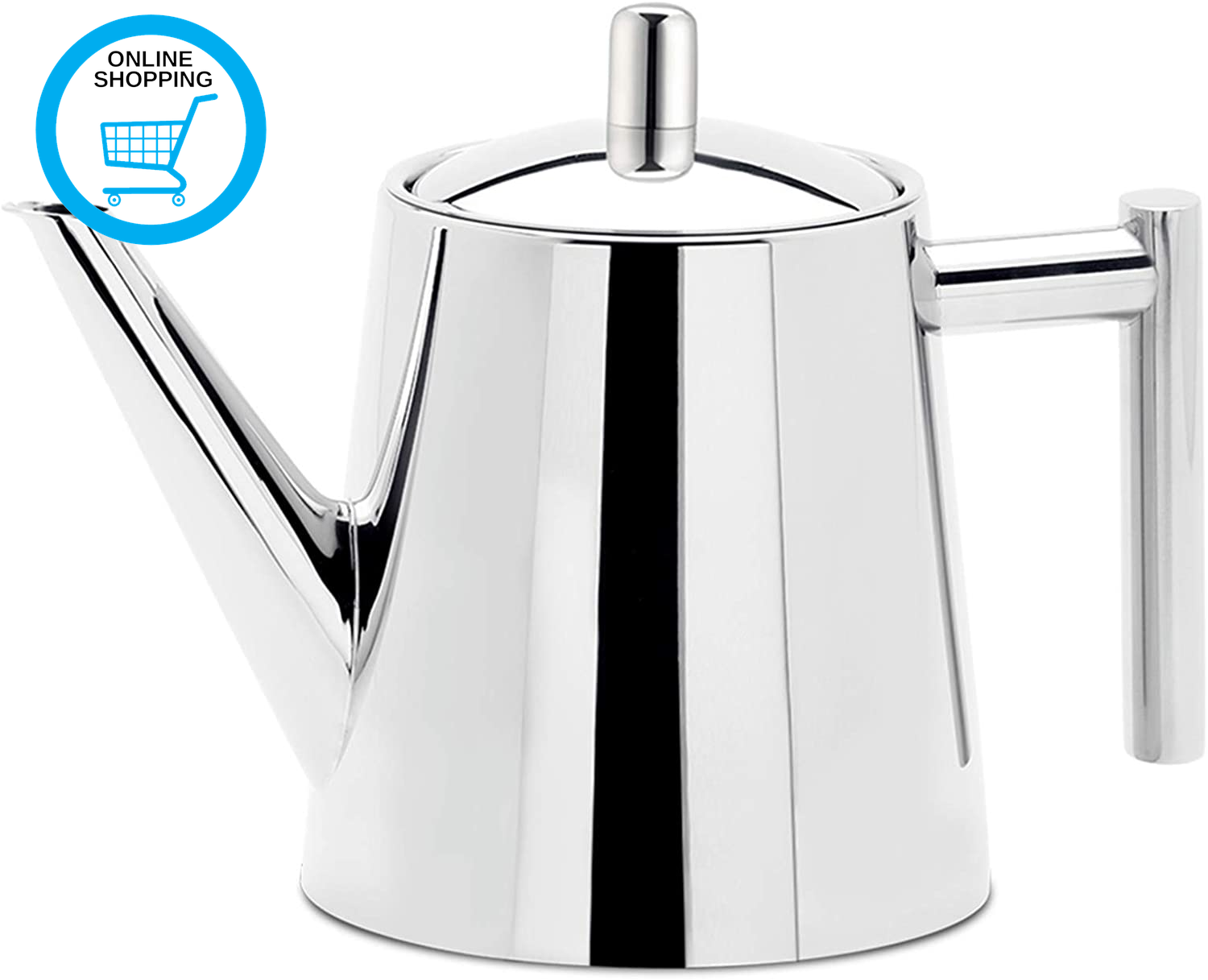 Stainless Steel Teapot 1500Ml Tea with Infuser ""Silver""