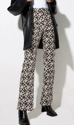 Motel Rocks Zoven Trouser Patchwork Daisy Brown - Size 2