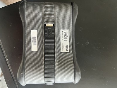 500 GB Simple Tough Hitachi External Hard Drive Fully Tested Built In USB Cord