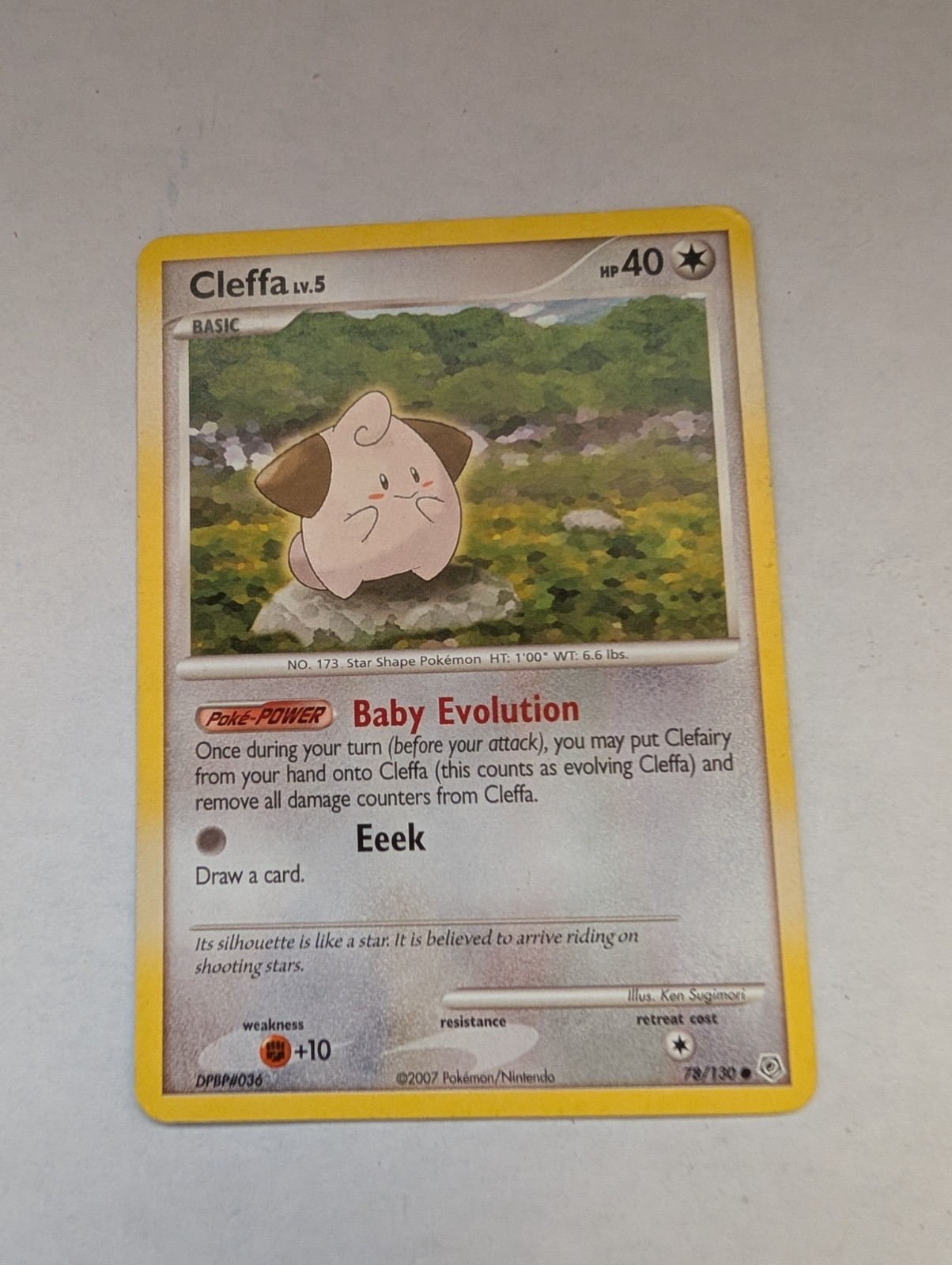 Pokemon Diamond & Pearl 78/130 Common Card - Cleffa MP