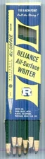 Reliance Pencil Co Box of 12 All Surface Writers Green #3362 New in Box 1960's