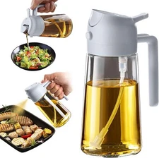 16oz Oil Dispenser Bottle for Kitchen,2 in 1 Olive Oil Dispenser and Oil Sprayer