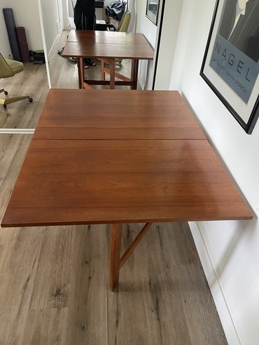 Moving Sale: Swedish mid-century teak drop-leaf dining table | eBay