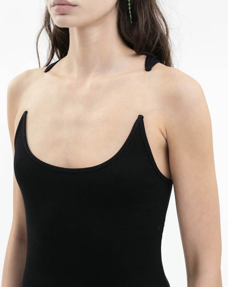 Invisible Strap Design Y/project Vest Ribbed Cami Tank