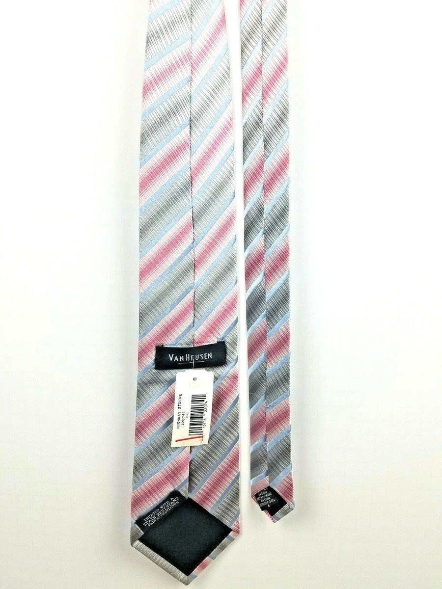 と. Van Heusen Tie 100% Woven Silk Hand-Made Striped Men's Necktie | eBay