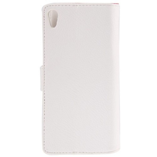 Etui na telefon Flip Quer Pokrowiec na Sony Xperia Z2 L50w białe - Zdjęcie 3 z 4