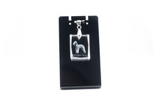 Bedlington Terrier, Rothbury Terrier, Rodbery Terrier - Crystal dog pendant, pho