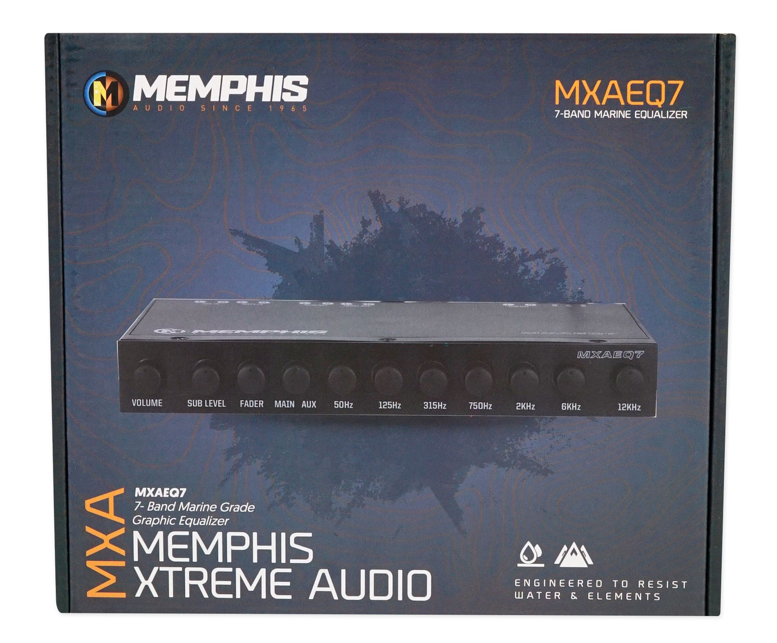 Memphis Audio MXAEQ7 Half 12 Din 7-полосный морской эквалайзер для 4 лодокквадроцикловUTVRZR