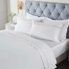 Spring Blooms Cotton Two-Line Embroidered Deep Pocket Bed Sheet Set