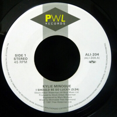 KYLIE MINOGUE - I SHOULD BE SO LUCKY JAPAN 7inch PWL ALI-204 | eBay