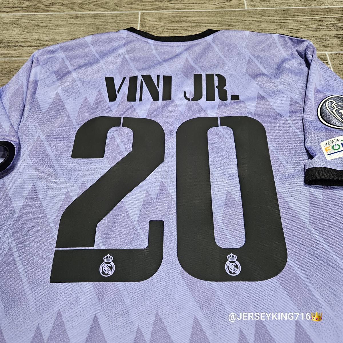Adidas Real Madrid CF Vini Jr#20 22/23 Away Purple UCL Adidas Real Madrid CF Vini Jr#20 22/23 Away Purple UCL