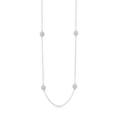 Sterling Silber Micro Pave Meterware Halskette