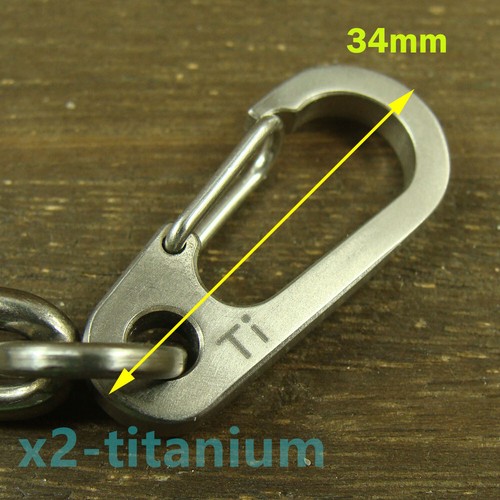 Heavy duty Titanium anti lost Key chain ring bracelet snap hook carabiner XH894 - Picture 8 of 9