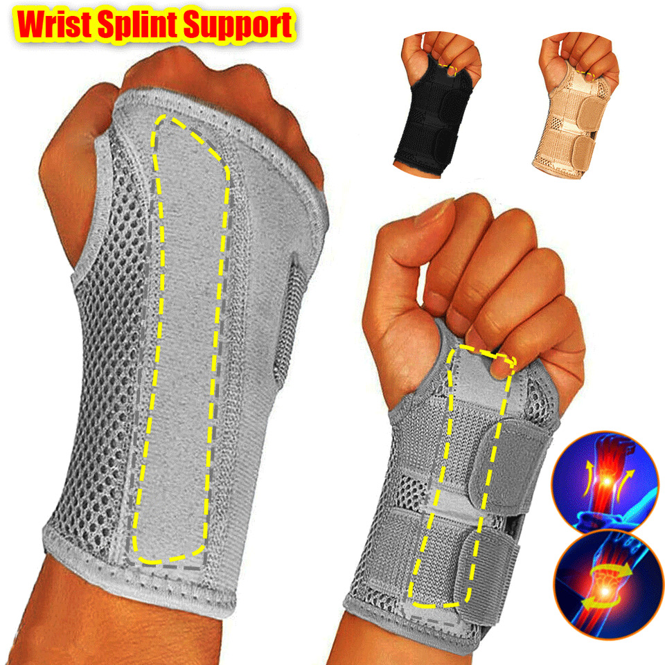 Left Right Wrist Support Brace Splint Carpal Tunnel Hand Sprain Arthritis Sports