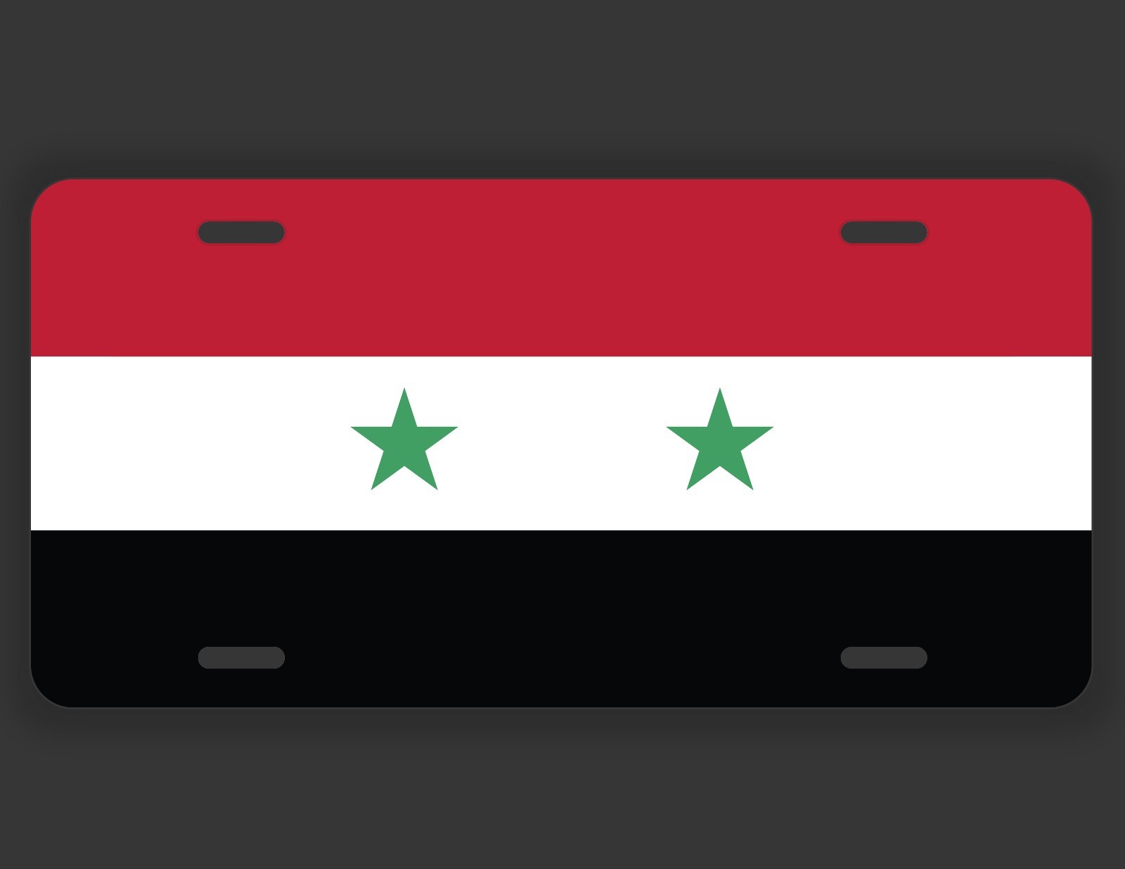 Syria Flag License Plate Tag Vanity Front Aluminum 6 Inches By 12
