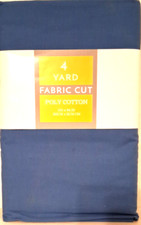Blue Poly Cotton Material 4 Yards x 44 Inches Wide New