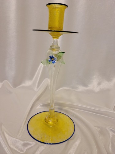 Venezianische Kunst Glas Kerzenhalter - Bild 5 von 5