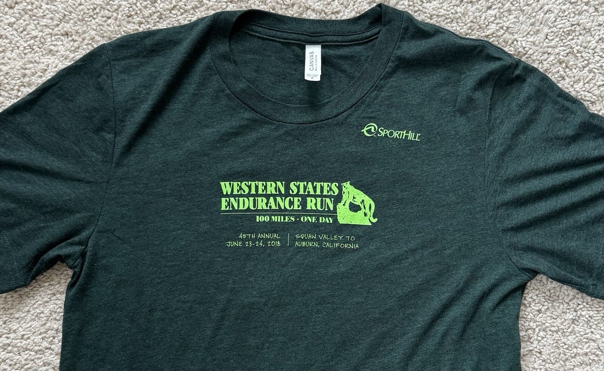 RARE Western States 2018 Trail WS 100 Mile Endurance Marathon Race Run Tee  Shirt