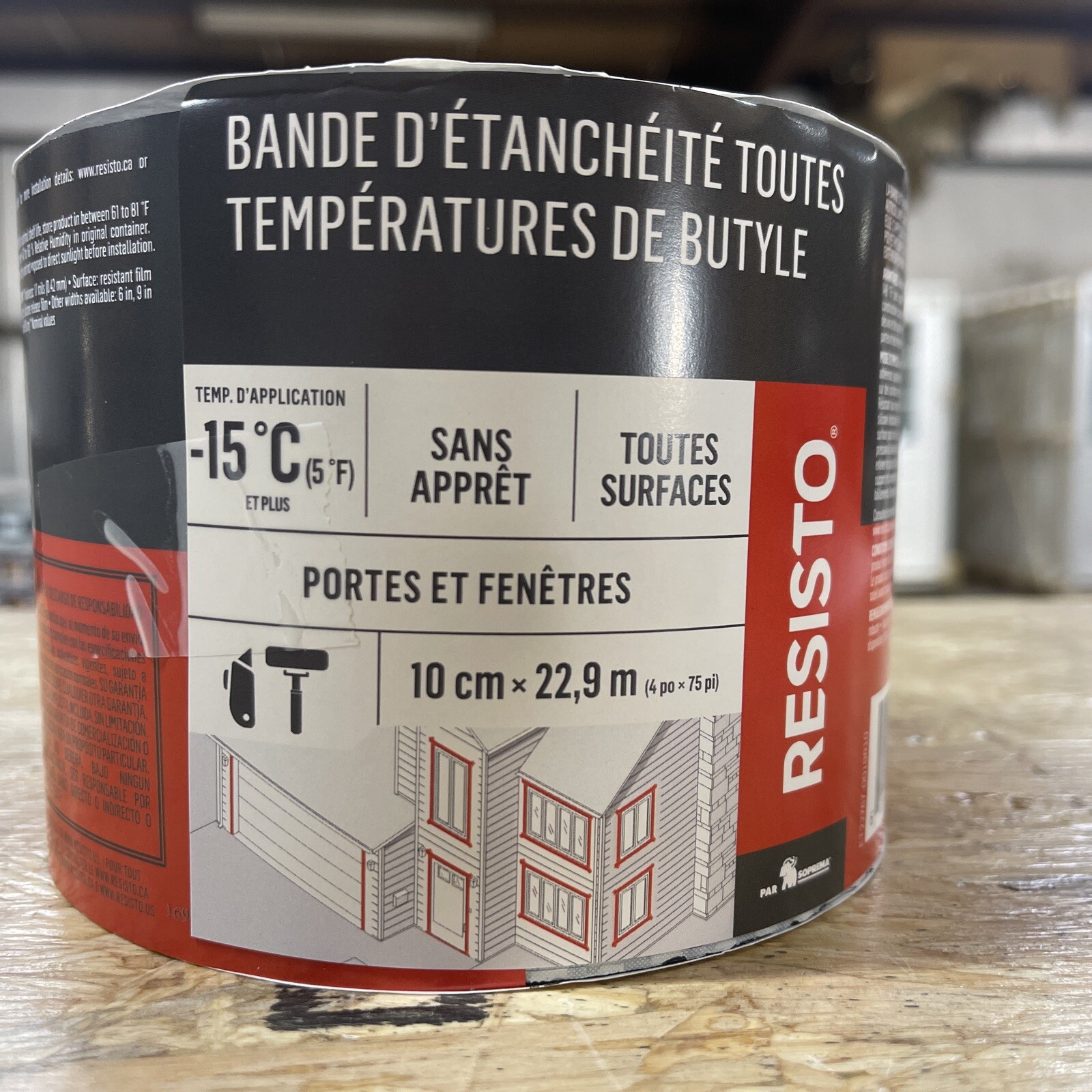 Resisto All Weather Butyl Flashing Tape 4 inches x 75 feet Doors and Windows eBay