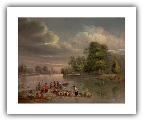 George Winter : "Scene on the Wabash" (c.1848) — Giclee Fine Art Print - Picture 6 of 7