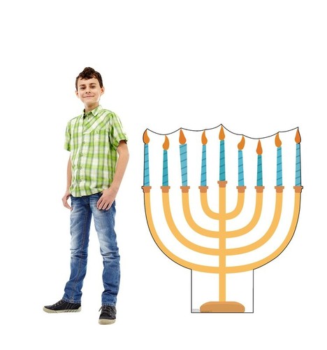 Hanukkah Menorah Chanukah Cardboard Decoration Holiday Jewish Festival of Lights - Picture 3 of 12