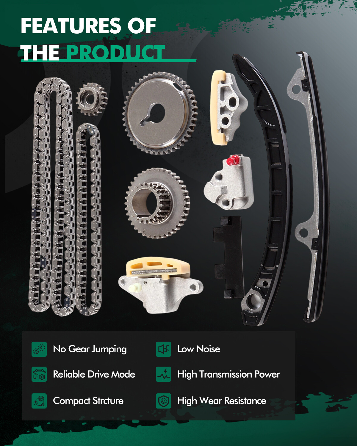 Timing Chain Kit For Nissan Frontier Suzuki Equator ltima 2.5L DOHC QR25DE