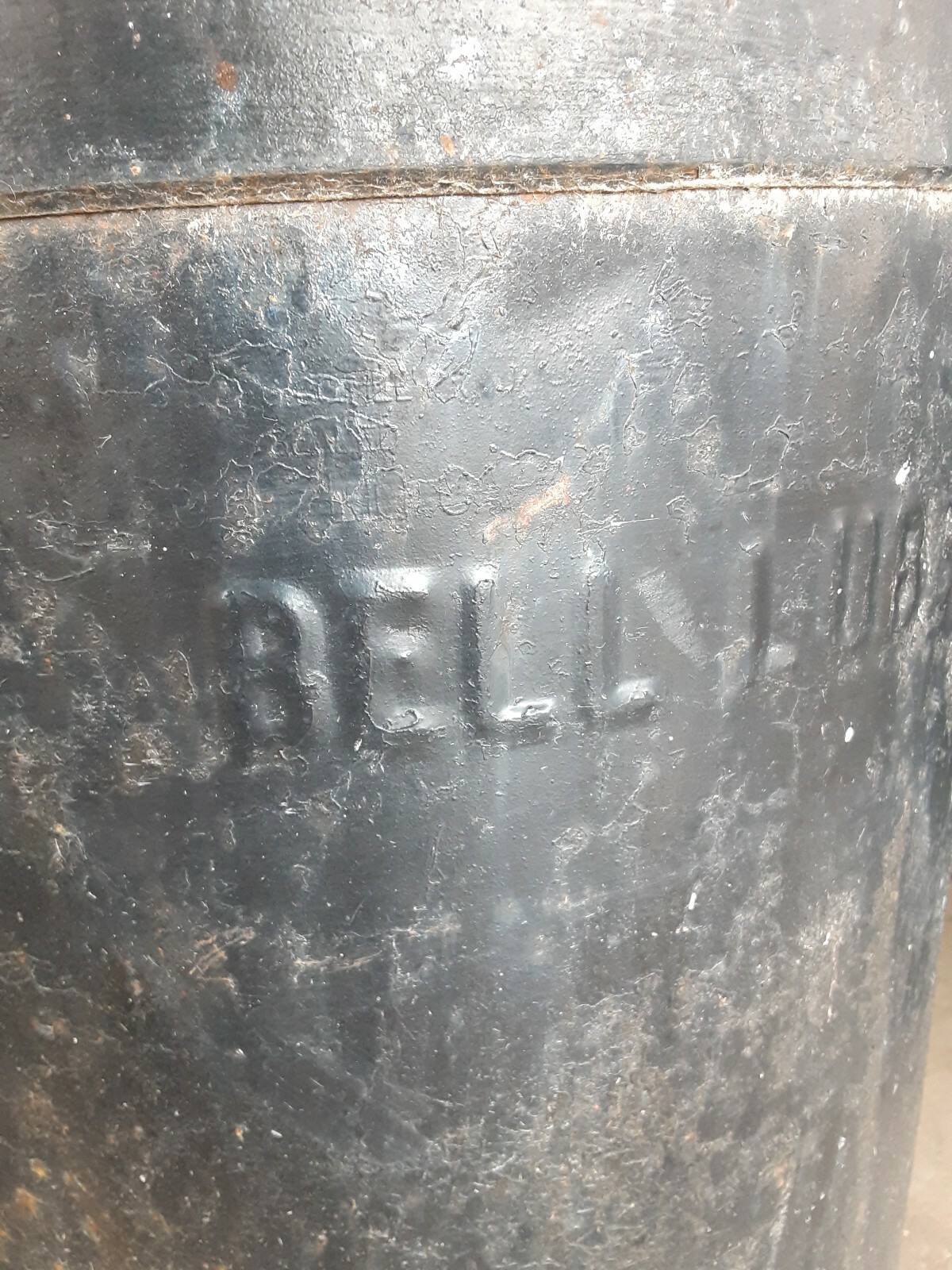 ANTIQUE BLACK STEEL Solar 10 GAL. MILK CAN 23.5" Bell Lubbock FARM RUSTIC DAIRY eBay