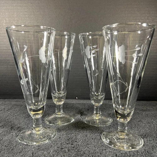 Vintage Princess House Heritage #442 Parfait/Pilsner Crystal Set of 4