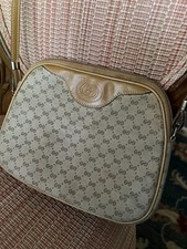 Vintage Gucci Micro GG Tan/Beige Crossbody Purse with Gucci dustbag
