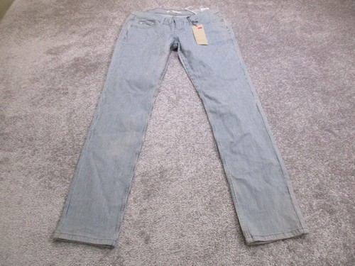 New Levis Jeans 524 Skinny Womens Size 9M 29 Pinstripe New With Tags - Picture 5 of 10