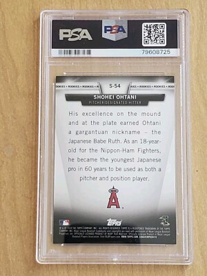 2018 Topps Ref Ohtani /569 RC PSA9 大谷 2018 Topps Salute Shohei Ohtani rookie card RC S-54 PSA 9