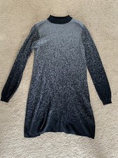 Simply Vera Vera Wang Long Sleeve Gray Ombre Sweater Dress Size S Small EUC